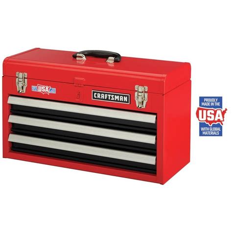 craftsman metal tool box with sliding drawers|3 drawer portable tool chest.